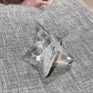 Tiffany & Co. crystal star paperweight decor